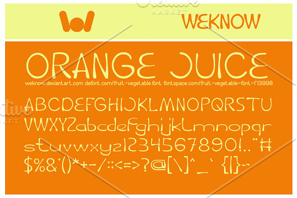 Fruit Vegetable font in Display Fonts - product preview 3