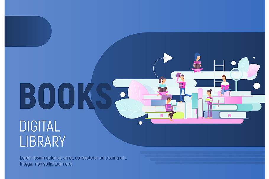 Books Digital Library Poster