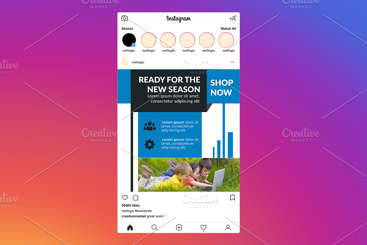 Instagram Posts in Instagram Templates - product preview 8