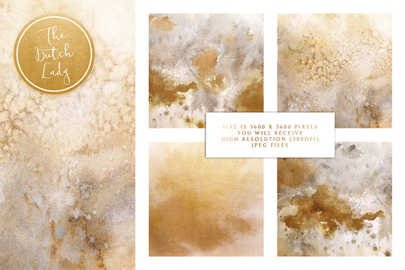 Beige & Gold Digital Backgrounds in Textures - product preview 1