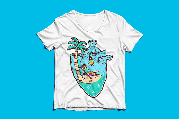 Beach in my heart illustration in Illustrations - product preview 1