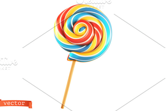Lollipop, caramel sweets, candy cane in Illustrations - product preview 2