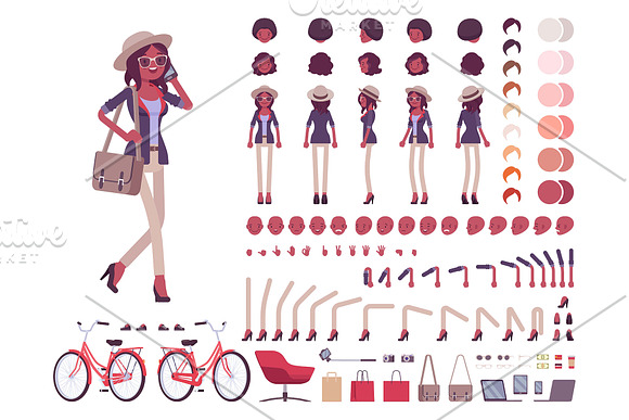 Casual Outfit Character Creation Kit in Illustrations - product preview 16