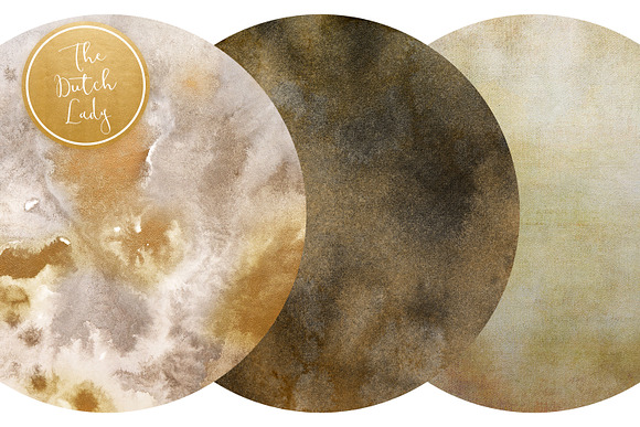 Beige & Gold Circle Clipart Set in Illustrations - product preview 1