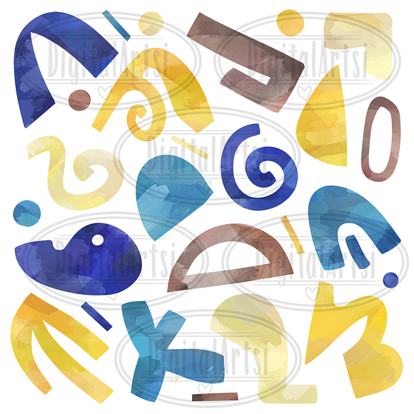 Abstract Shapes Clipart Set in Illustrations - product preview 1