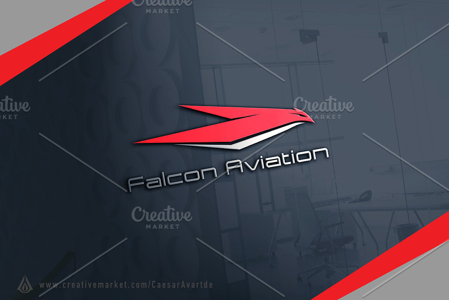Falcon Aviation Logo Template in Logo Templates - product preview 8