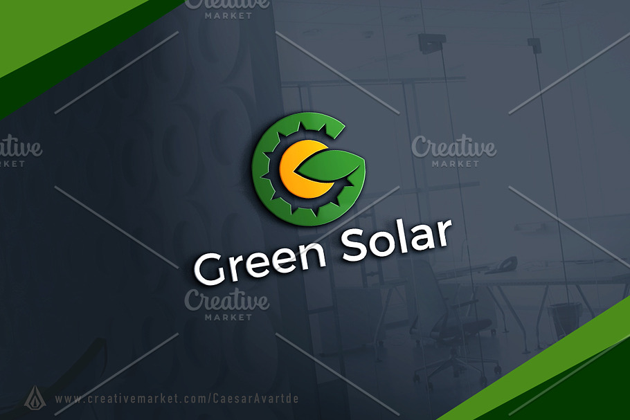 Green Solar Logo Template in Logo Templates - product preview 8