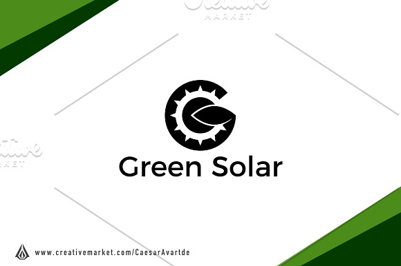 Green Solar Logo Template in Logo Templates - product preview 2
