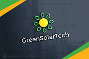 Green Solar Tech Logo Template