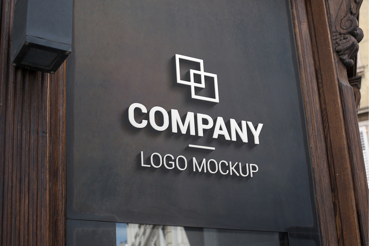 3D logo mockup on dark surface in Branding Mockups - product preview 8
