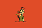 Gladiatore Pizza Logo Template