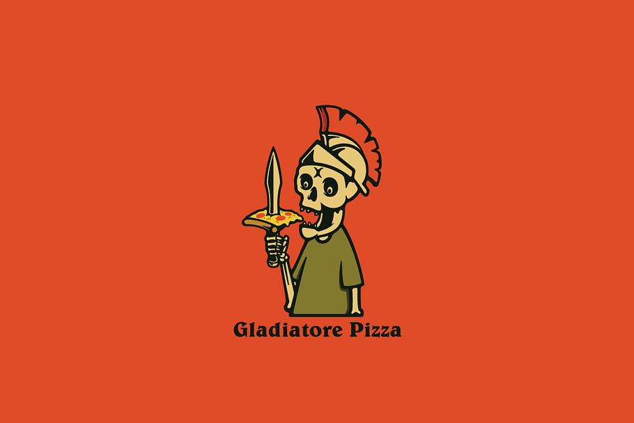 Gladiatore Pizza Logo Template in Logo Templates - product preview 8