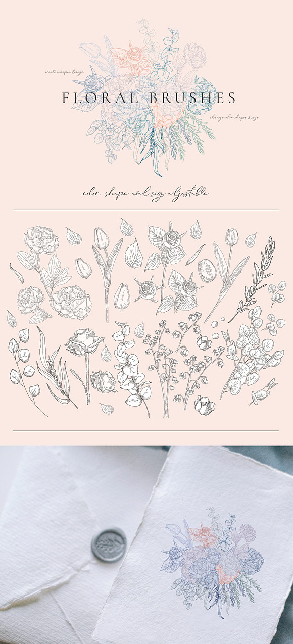 Line Art Floral Graphic Bundle in Graphics - product preview 8