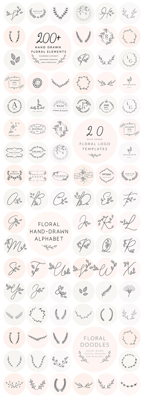 Line Art Floral Graphic Bundle in Graphics - product preview 10