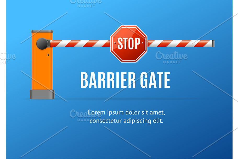 Barrier Gate Concept Ad Poster Card.