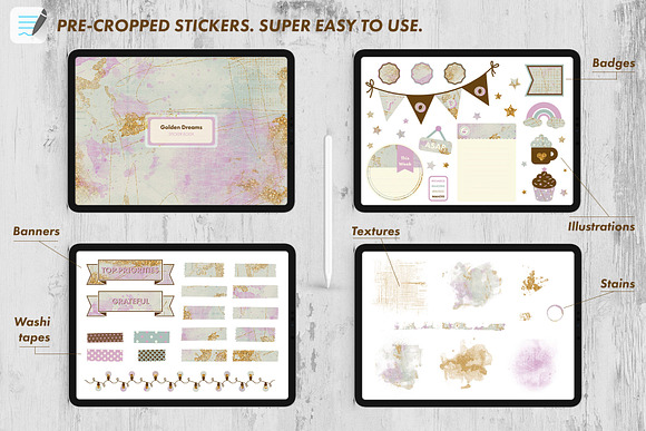 Golden Dreams - Sticker Book in Illustrations - product preview 1