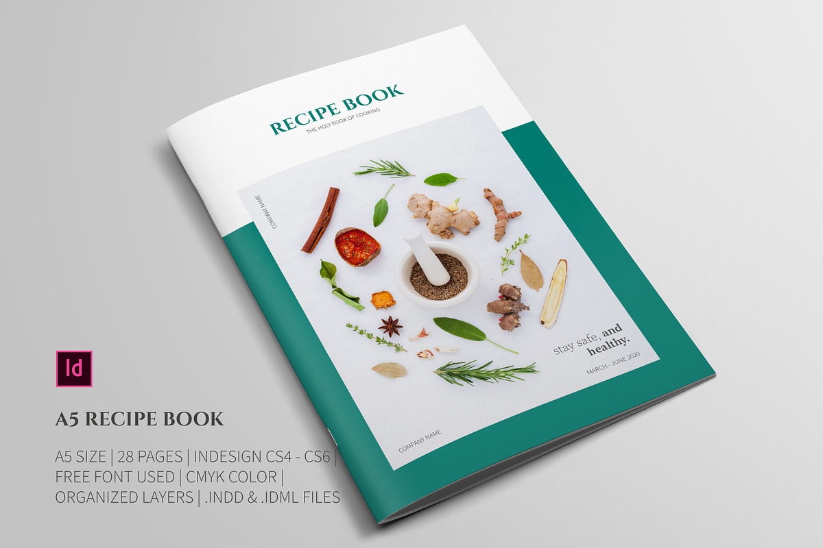 A5 Recipe Book in Brochure Templates - product preview 8