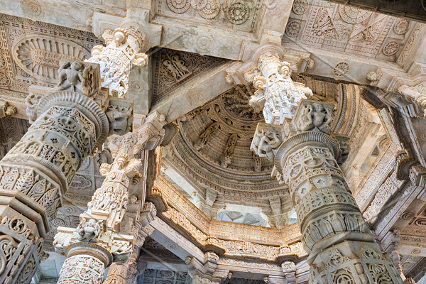 Columns of beautiful Ranakpur Jain