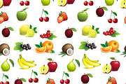 Fruit set + seamless fruit pattern