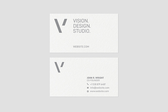 Vision - Simple Clean Business Card in Business Card Templates - product preview 1