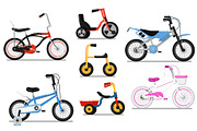 Different types kids bicycle
