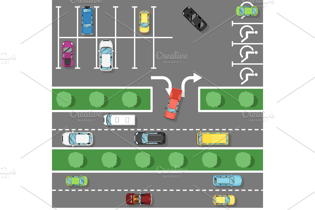 Traffic laws poster in flat style in Illustrations - product preview 8