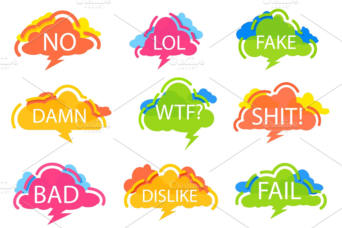 Trendy speech bubble isolated in Illustrations - product preview 8