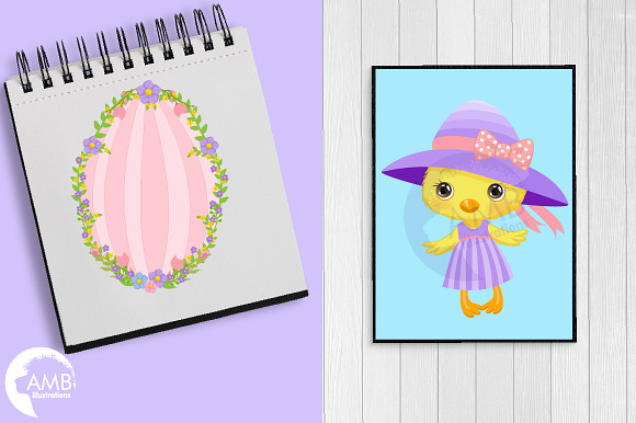 Easter Chicks clipart pack in Illustrations - product preview 4