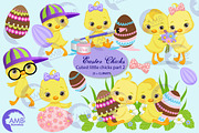 Cute Easter Chicks clipart
