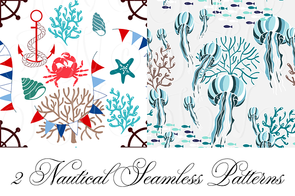 Nautical Sea clip art collection in Illustrations - product preview 2
