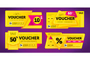 Gift voucher template with modern