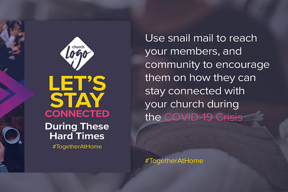 Let's Stay Connected COVID-19 in Postcard Templates - product preview 1