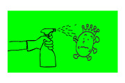 Animation Spray Disinfectant Covid