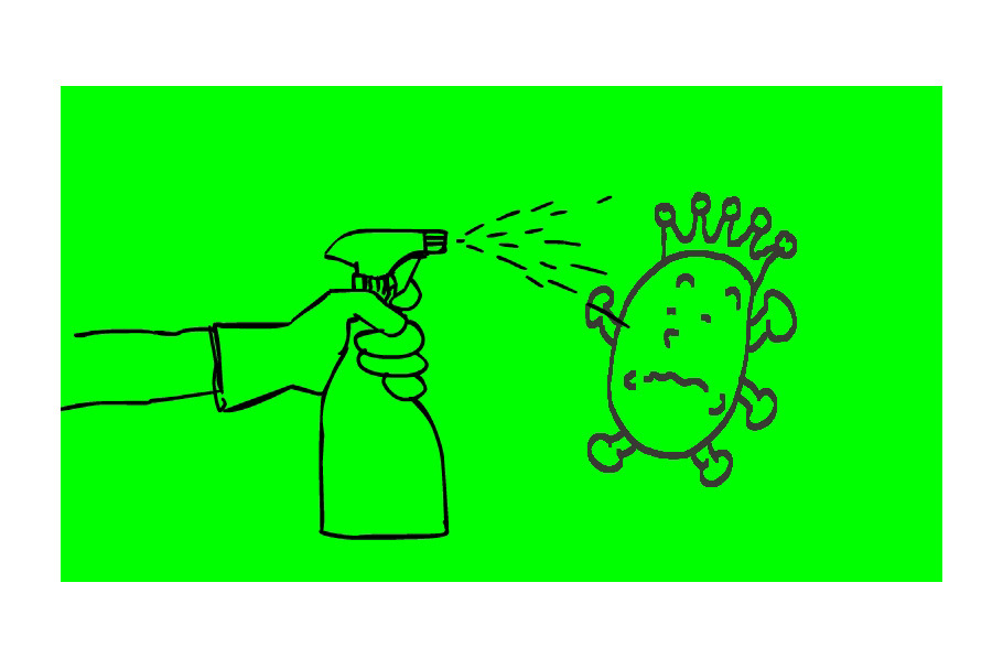 Animation Spray Disinfectant Covid