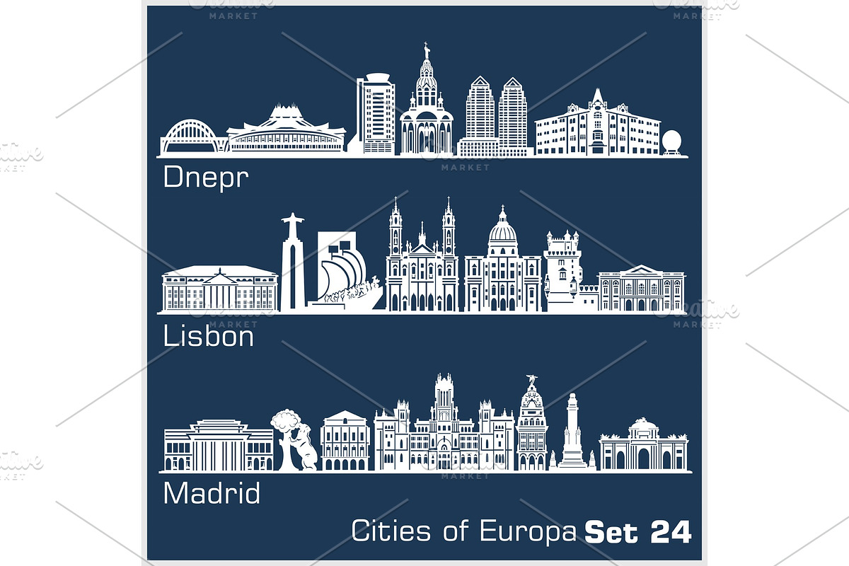 European cities - Dnepr, Lisbon in Illustrations - product preview 8