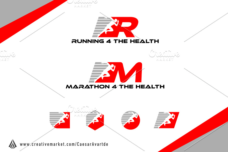 New! 6 Set of Running Logos Template in Logo Templates - product preview 8