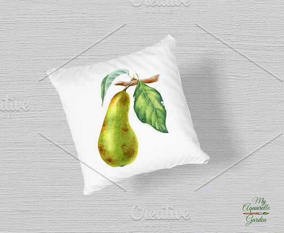 Watercolor fruits set in Illustrations - product preview 5