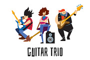 Guitar trio concept with musicians