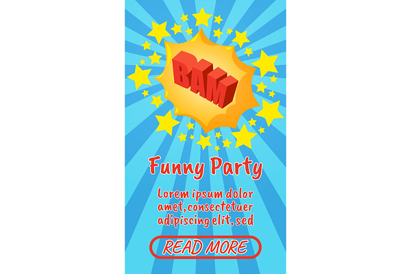 Funny party concept banner
