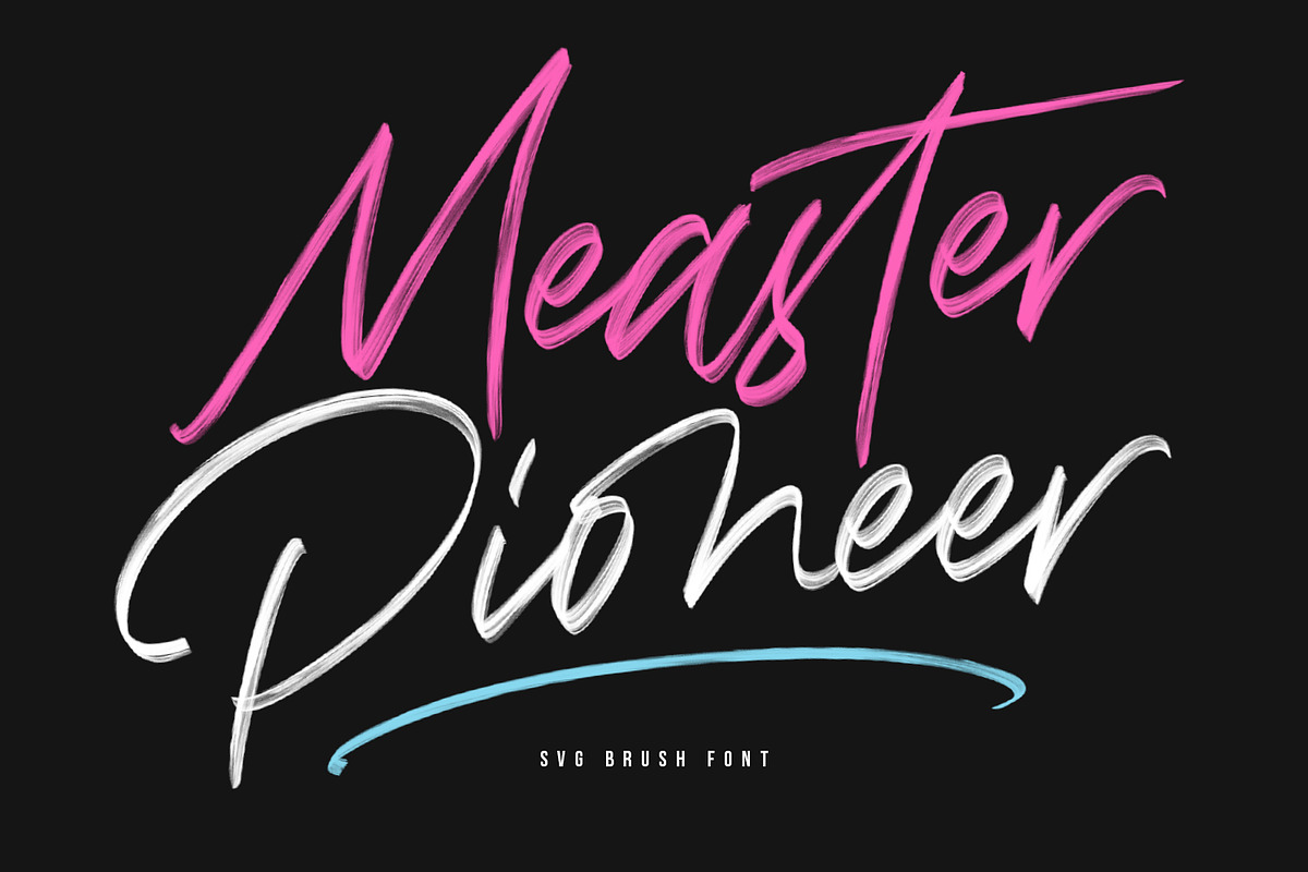 Measter Pioneer SVG Brush Font in Script Fonts - product preview 8