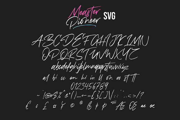 Measter Pioneer SVG Brush Font in Script Fonts - product preview 9