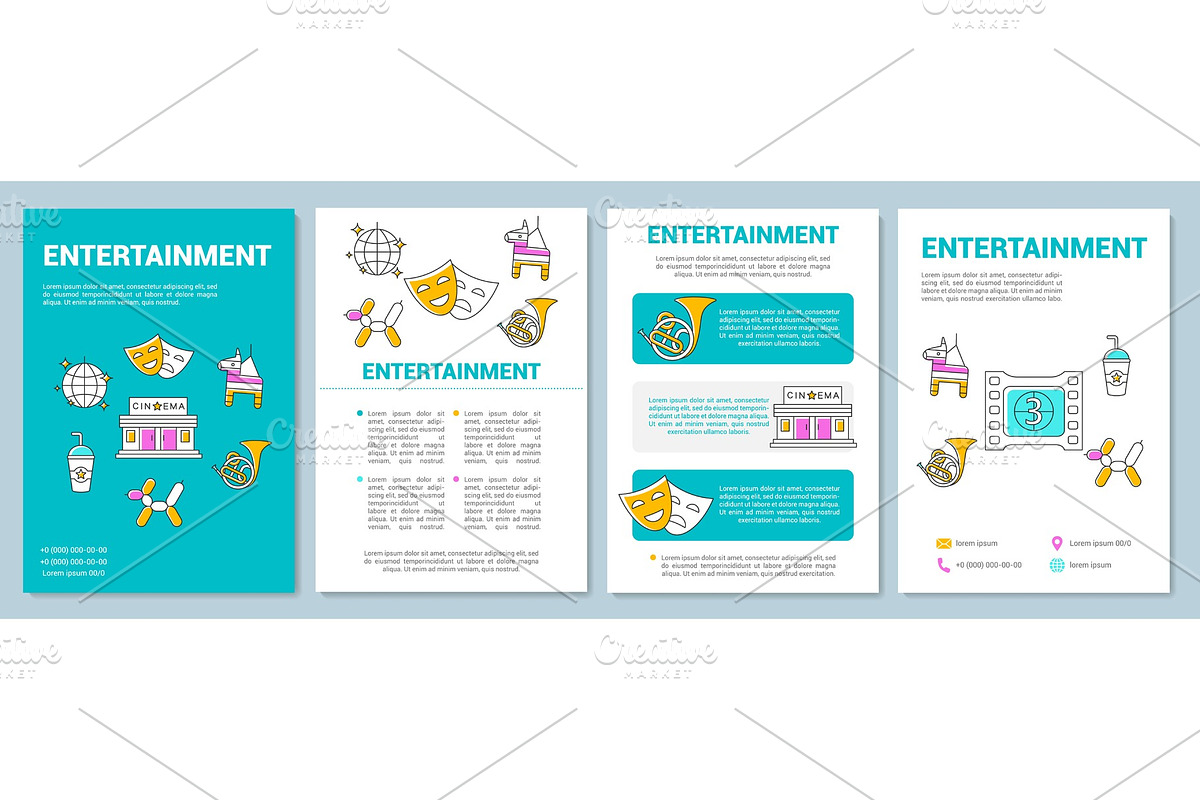 Entertainment industry template in Brochure Templates - product preview 8