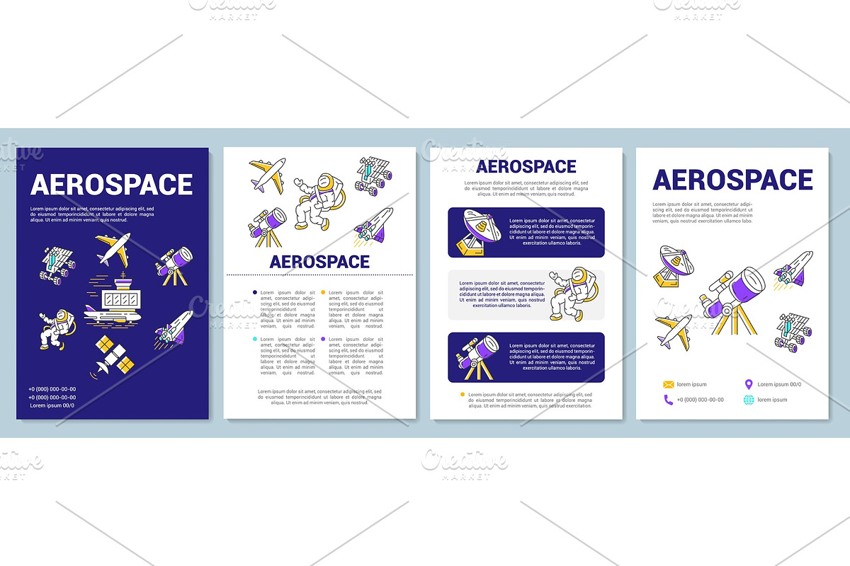 Arial travel and research industry in Brochure Templates - product preview 8
