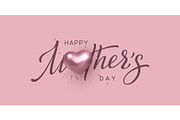 Happy Mothers day typography design.