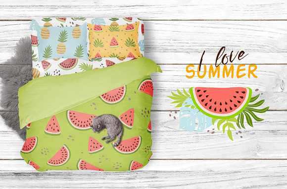 Watermelon pattern Pineapple pattern in Patterns - product preview 4