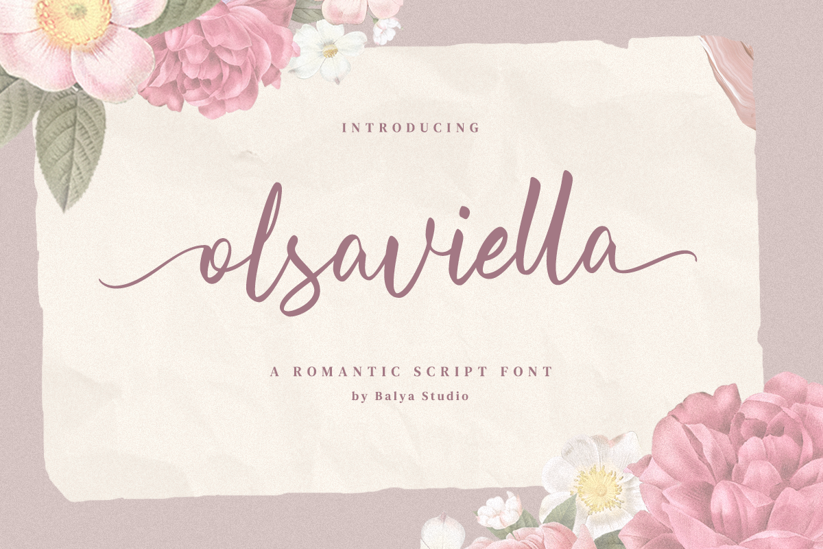 Olsaviella - Signature Font in Script Fonts - product preview 8