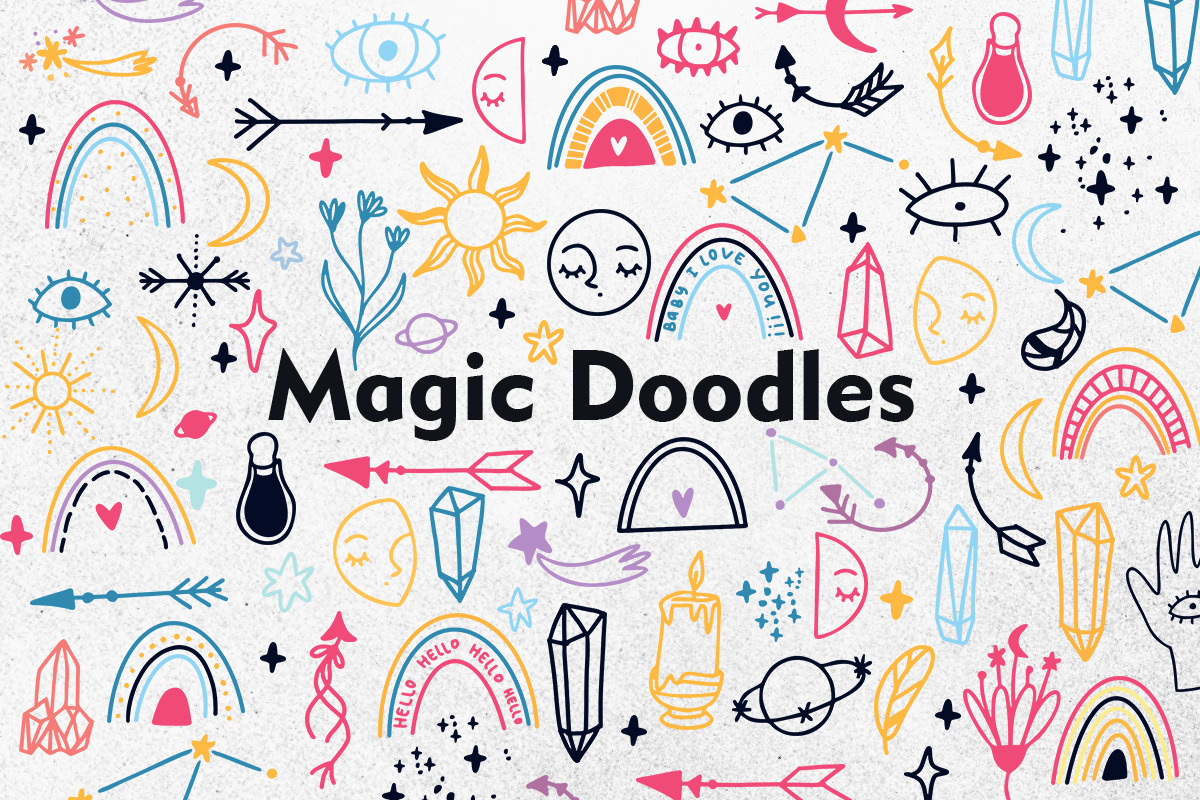 Hand Drawn Doodle Magic in Objects - product preview 8