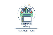 Electronics industry concept icon