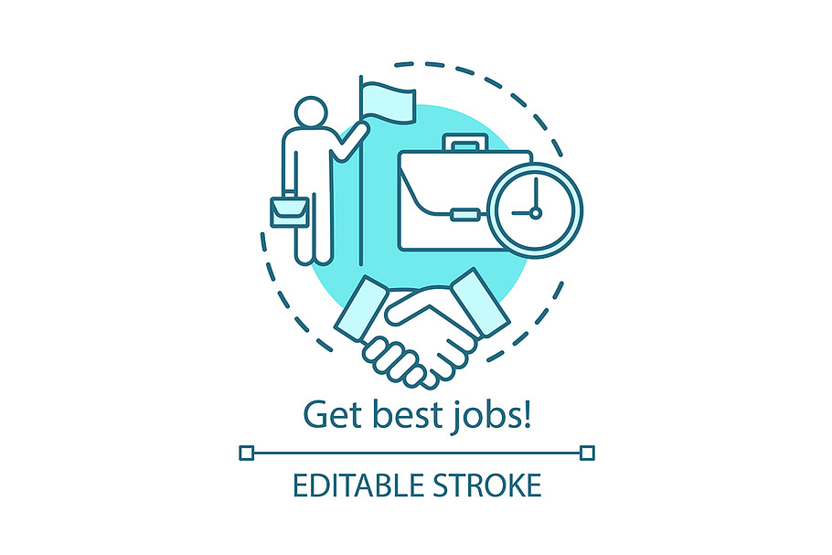 Get best jobs concept icon
