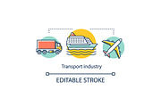 Transport industry concept icon